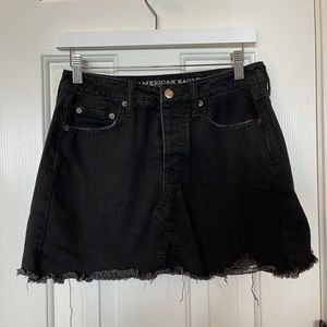 Black American eagle jean skirt
